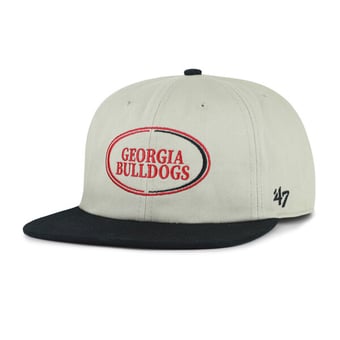 Unisex '47 Gray/Black Georgia Bulldogs Ovalcrest Captain Snapback Hat