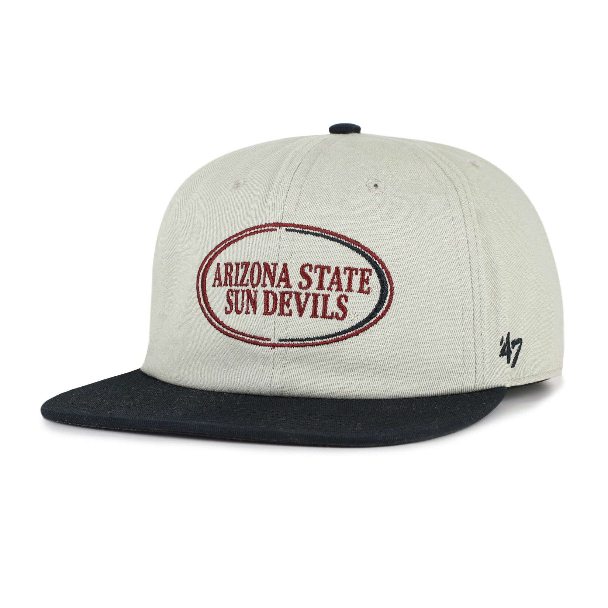 Unisex '47 Gray/Black Arizona State Sun Devils Ovalcrest Captain Snapback Hat
