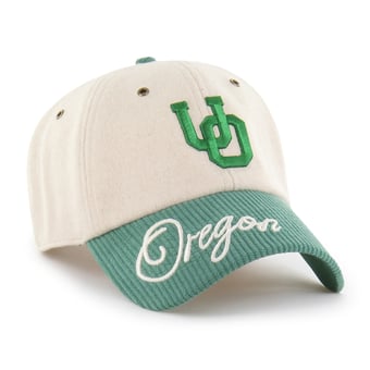 Women's '47 Off White/Green Oregon Ducks Rope Script Clean Up Adjustable Hat