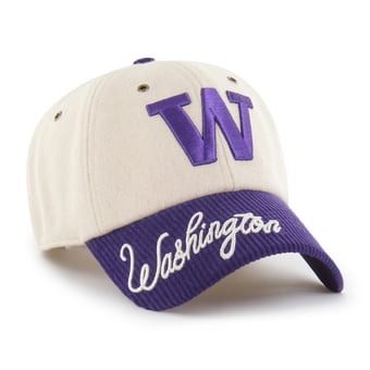 Women's '47 Cream/Purple Washington Huskies Rope Script Clean Up Adjustable Hat