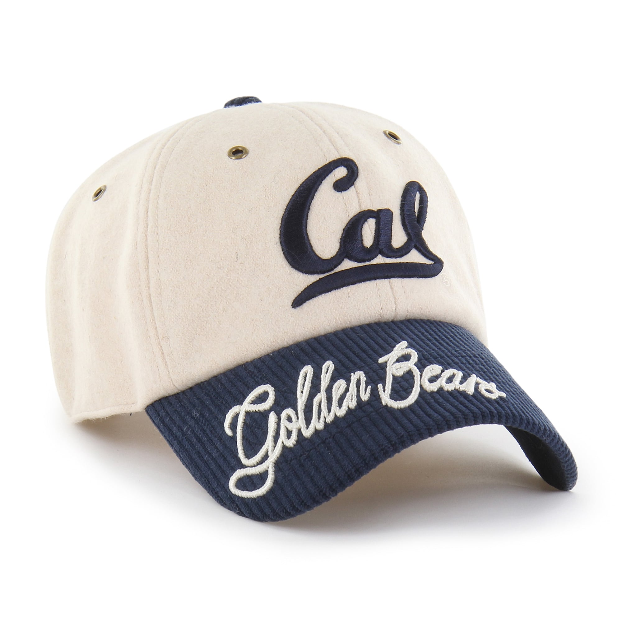 Women's '47 White/Navy Cal Bears Rope Script Clean Up Adjustable Hat