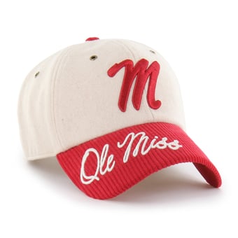 Women's '47 Cream/Red Ole Miss Rebels Rope Script Clean Up Adjustable Hat