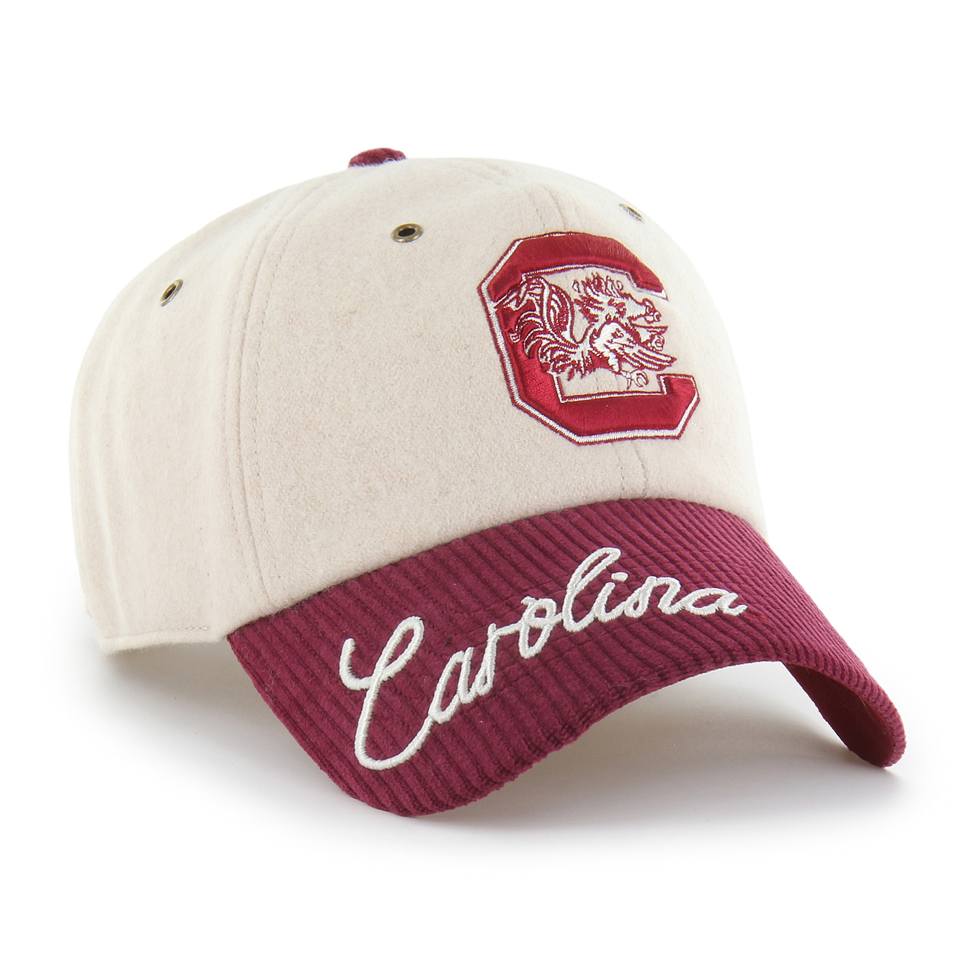 Women's '47 Cream/Garnet South Carolina Gamecocks Rope Script Clean Up Adjustable Hat