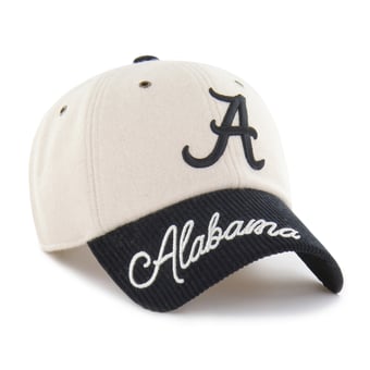 Women's '47 Cream/Black Alabama Crimson Tide Rope Script Clean Up Adjustable Hat