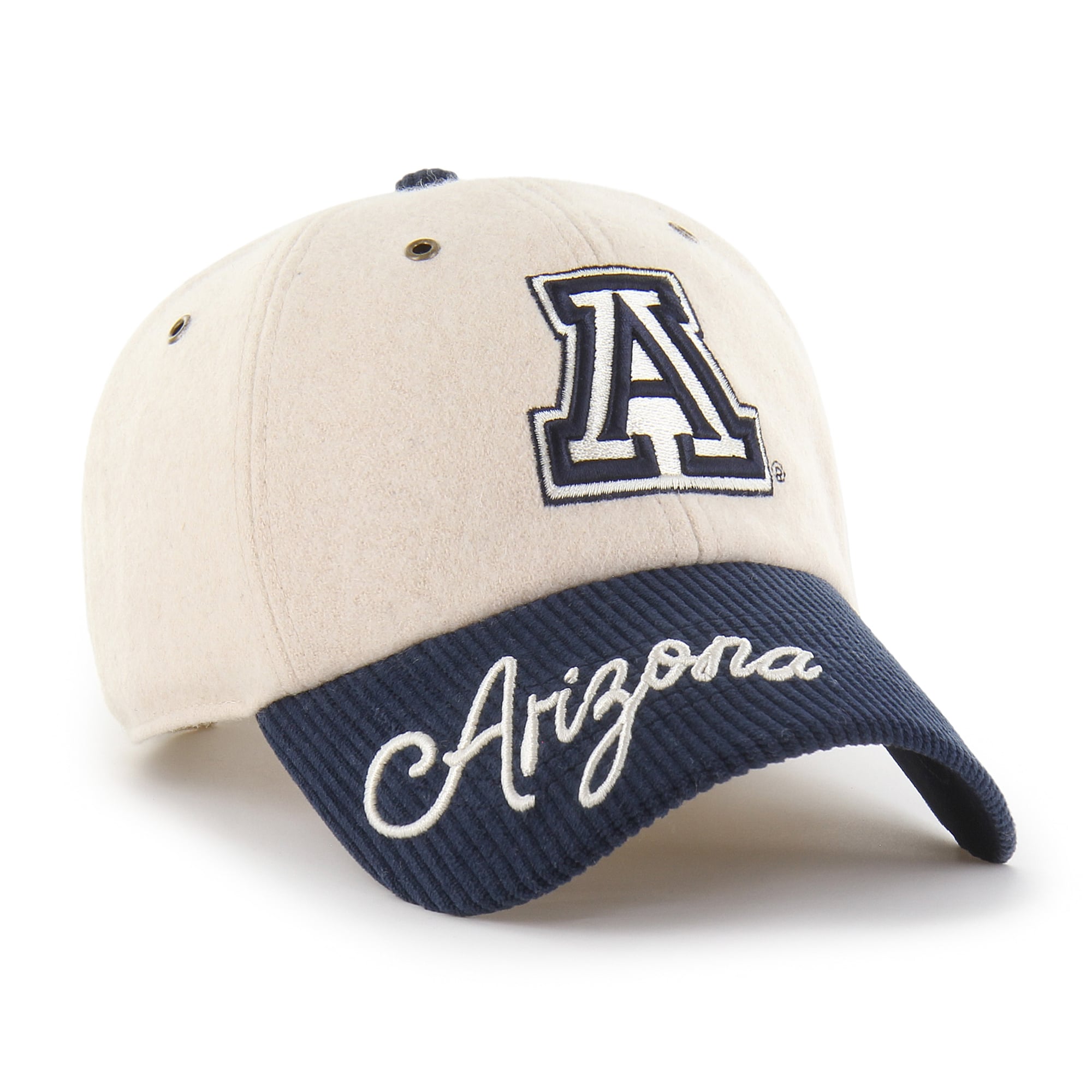 Women's '47 White/Navy Arizona Wildcats Rope Script Clean Up Adjustable Hat