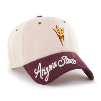 Women's '47 White/Maroon Arizona State Sun Devils Rope Script Clean Up Adjustable Hat