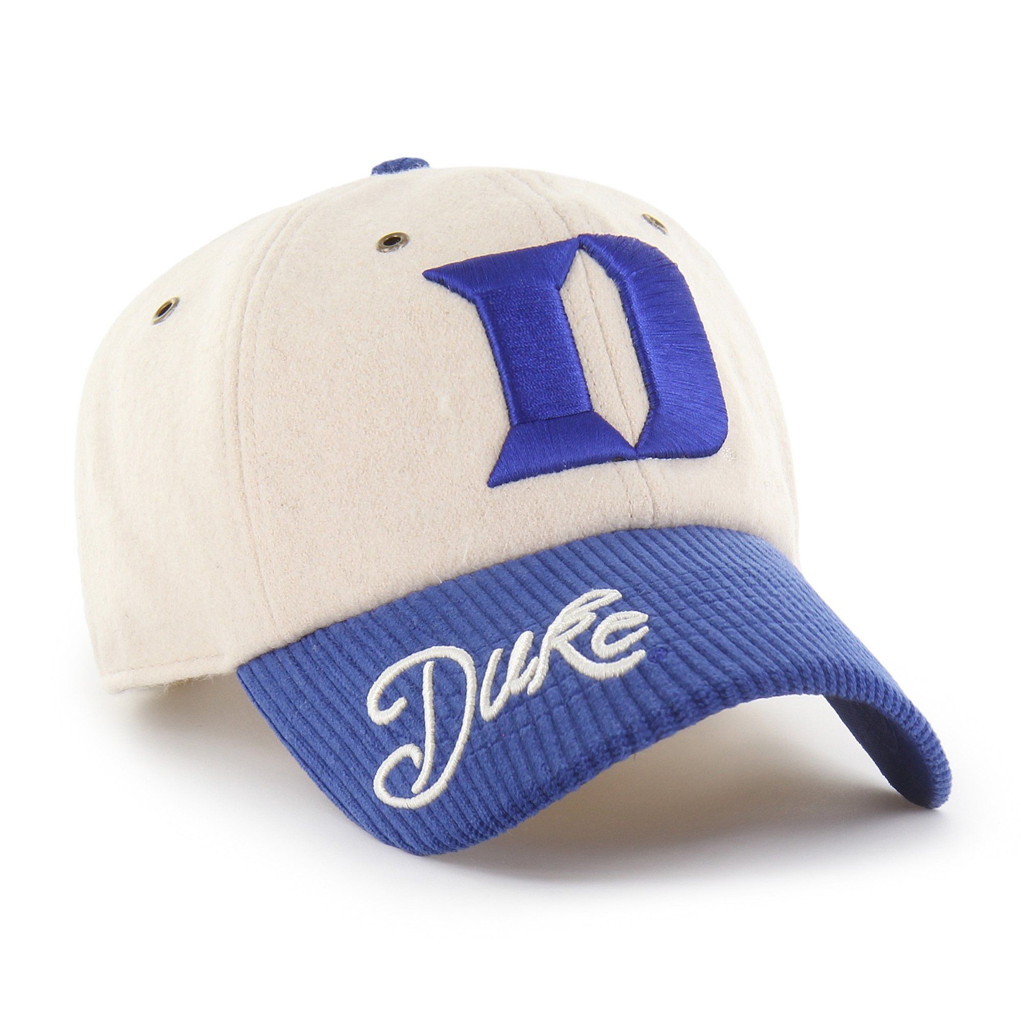 Women's '47 White/Royal Duke Blue Devils Rope Script Clean Up Adjustable Hat