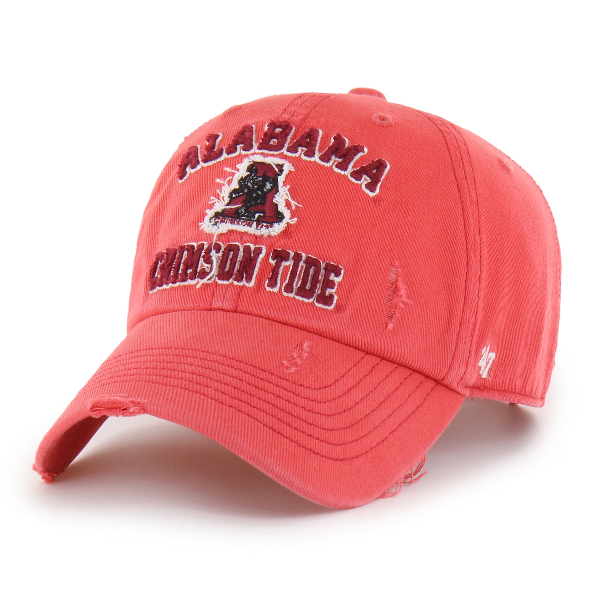 Unisex '47  Crimson Alabama Crimson Tide Well-Worn Seymore Clean Up Adjustable Hat