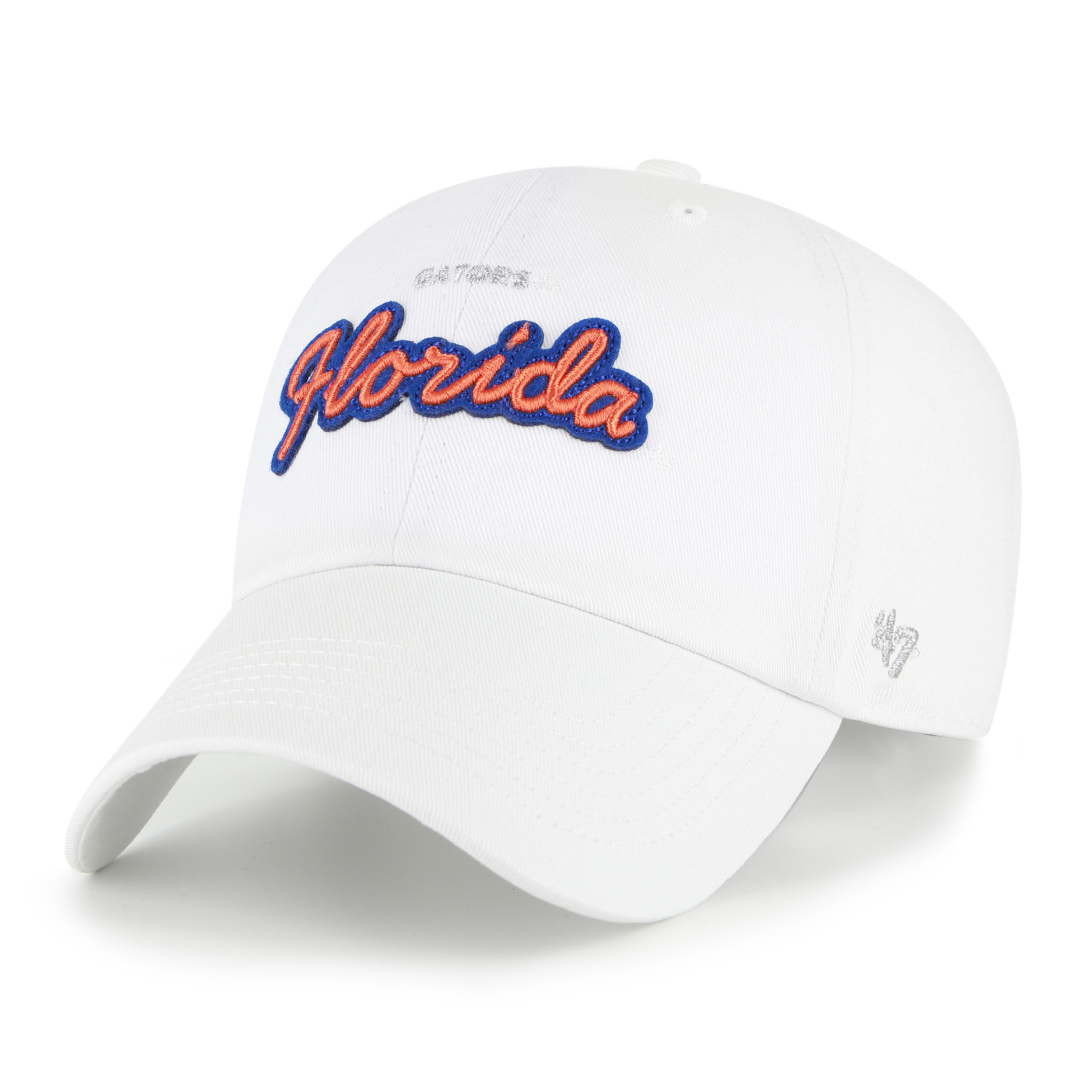 Women's '47 White Florida Gators Trendy Script Clean Up Adjustable Hat