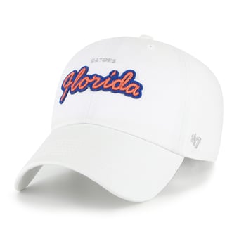 Women's '47 White Florida Gators Trendy Script Clean Up Adjustable Hat