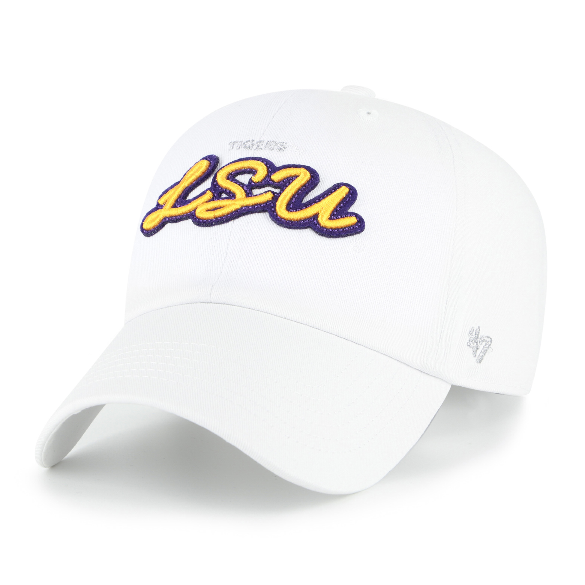 Women's '47 White LSU Tigers Trendy Script Clean Up Adjustable Hat