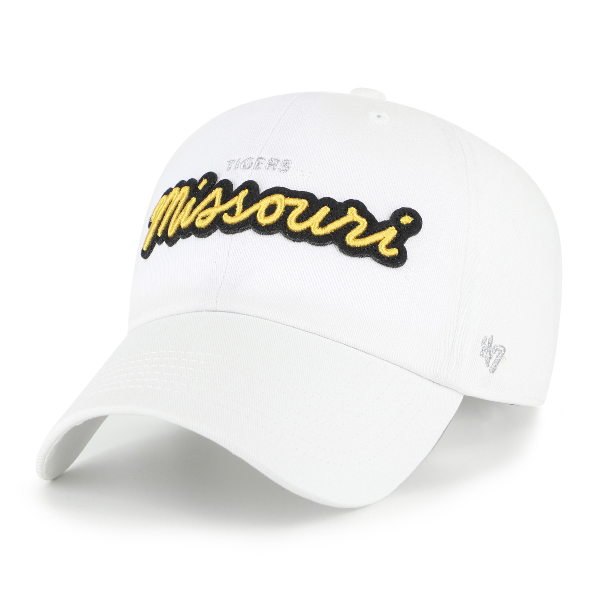 Women's '47 White Missouri Tigers Trendy Script Clean Up Adjustable Hat