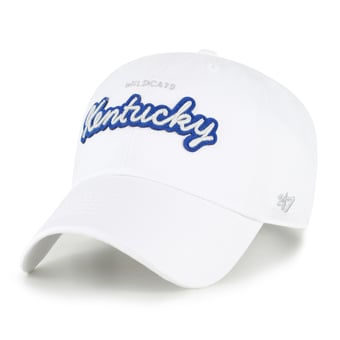 Women's '47 White Kentucky Wildcats Trendy Script Clean Up Adjustable Hat