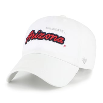 Women's '47 White Arizona Wildcats Trendy Script Clean Up Adjustable Hat