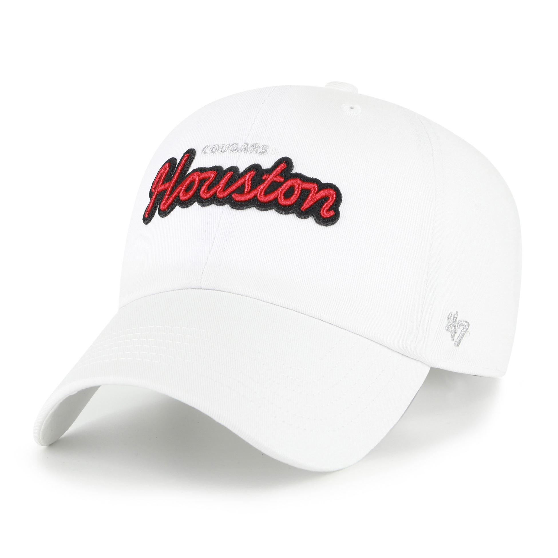 Women's '47 White Houston Cougars Trendy Script Clean Up Adjustable Hat