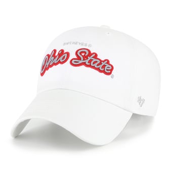 Women's '47 White Ohio State Buckeyes Trendy Script Clean Up Adjustable Hat