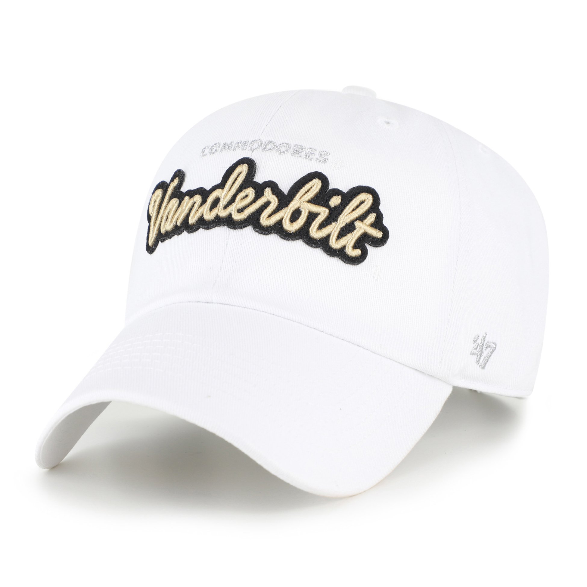 Women's '47 White Vanderbilt Commodores Trendy Script Clean Up Adjustable Hat