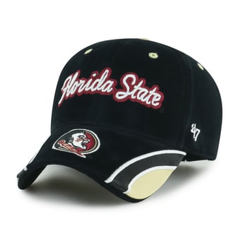 Women's '47 Black Florida State Seminoles Velvet Denim Script MVP Adjustable Hat
