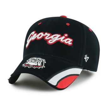 Women's '47 Black Georgia Bulldogs Velvet Denim Script MVP Adjustable Hat