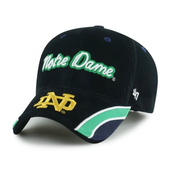 Women's '47 Black Notre Dame Fighting Irish Velvet Denim Script MVP Adjustable Hat