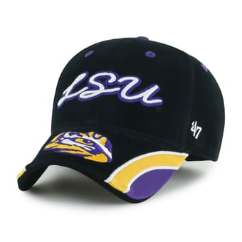 Women's '47 Black LSU Tigers Velvet Denim Script MVP Adjustable Hat
