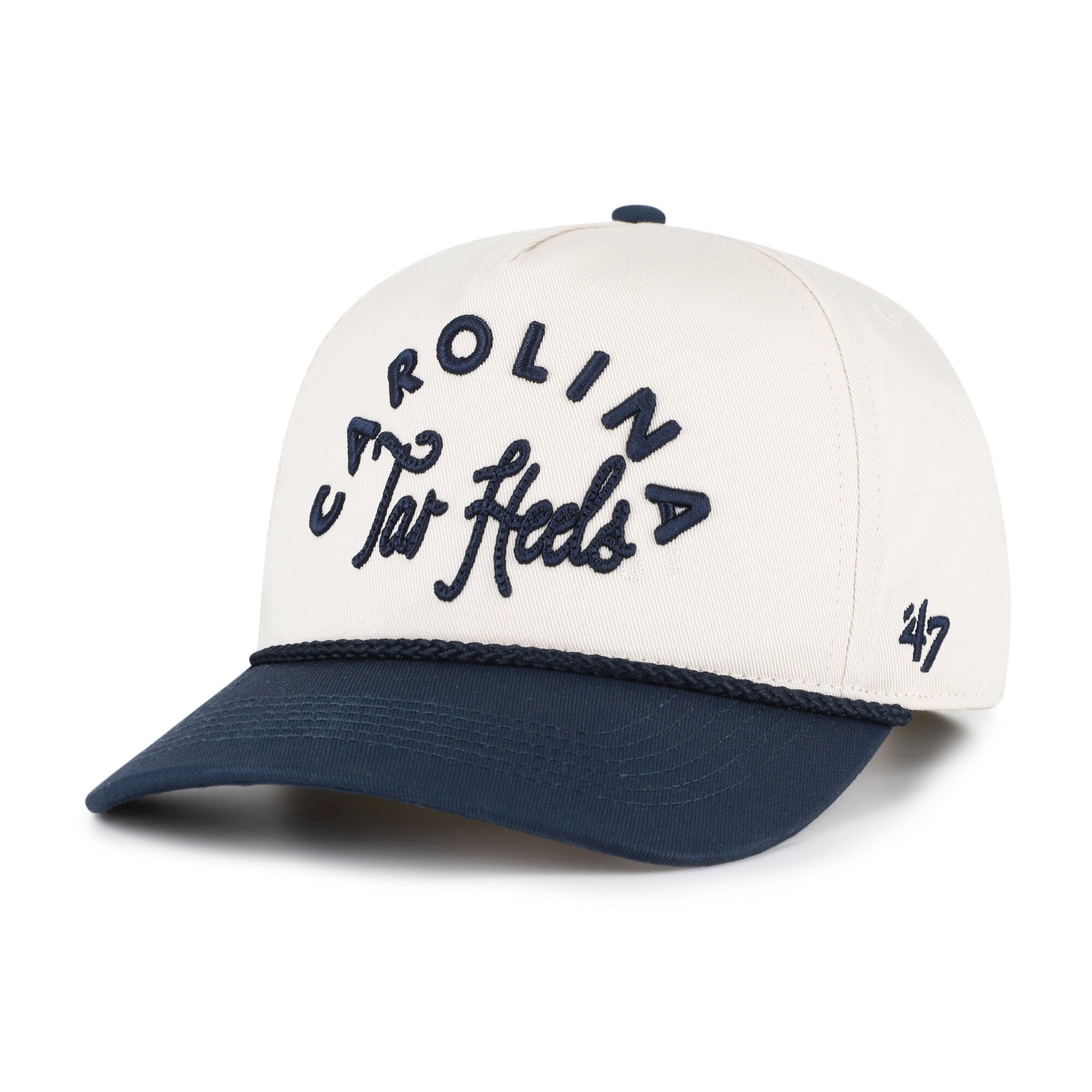 Women's '47 Cream/Navy North Carolina Tar Heels Rope Script Hitch Adjustable Hat