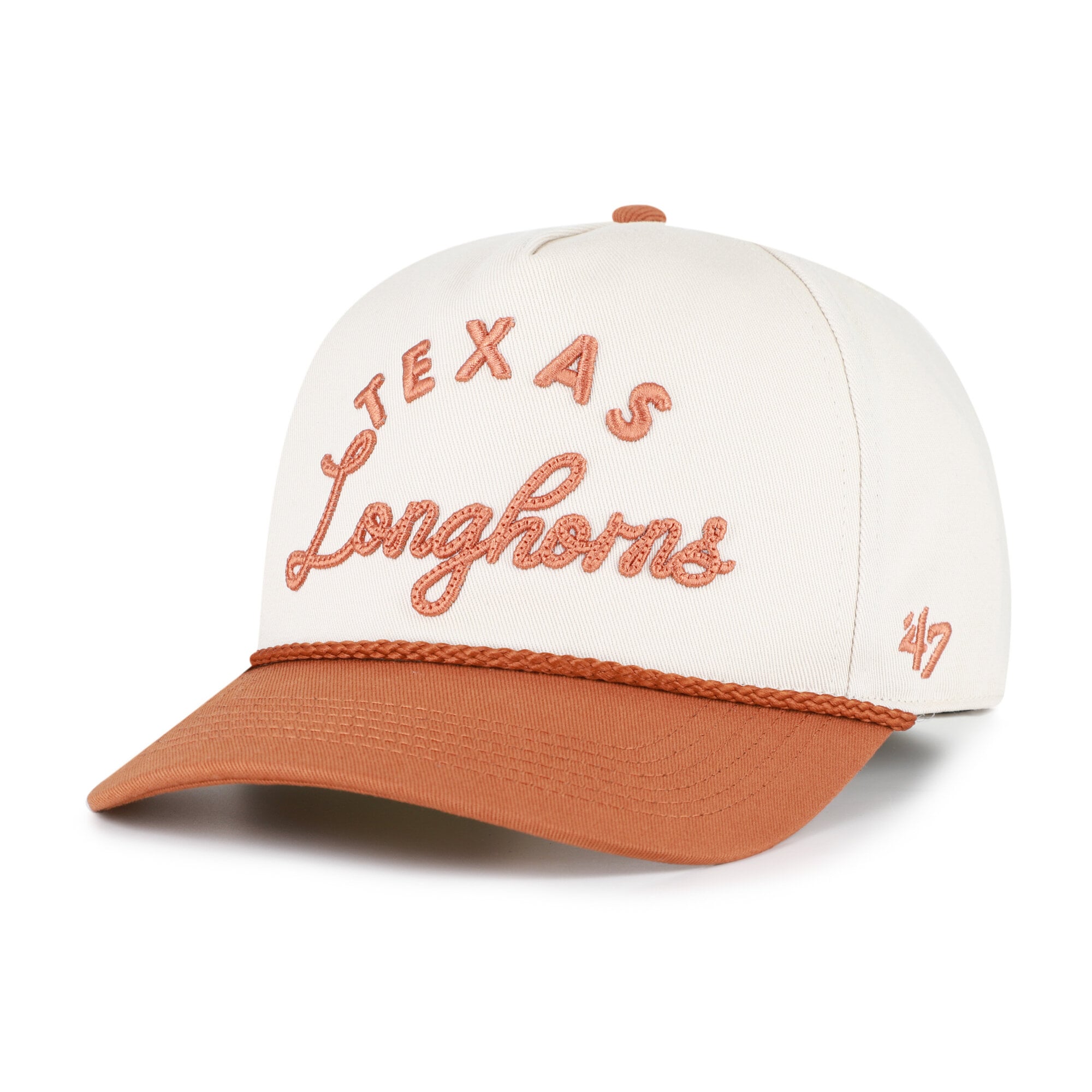 Women's '47 Cream/Texas Orange Texas Longhorns Rope Script Hitch Adjustable Hat