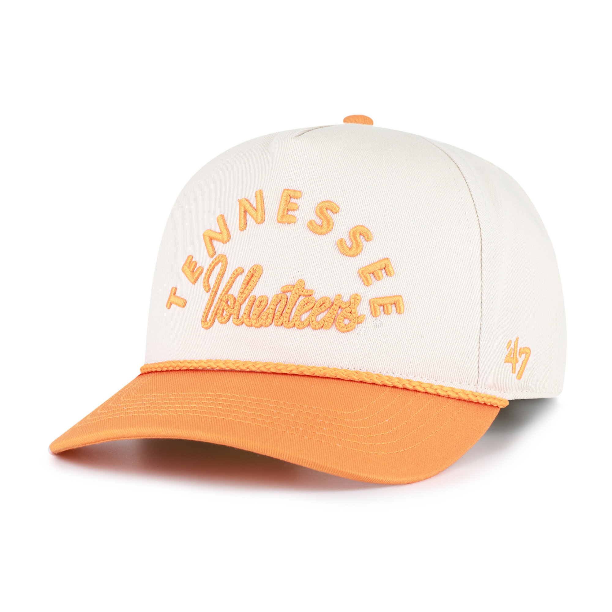 Women's '47 Cream/Tennessee Orange Tennessee Volunteers Rope Script Hitch Adjustable Hat