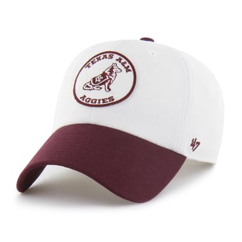Unisex '47 White/Maroon Texas A&M Aggies Pique Patch Clean Up Adjustable Hat