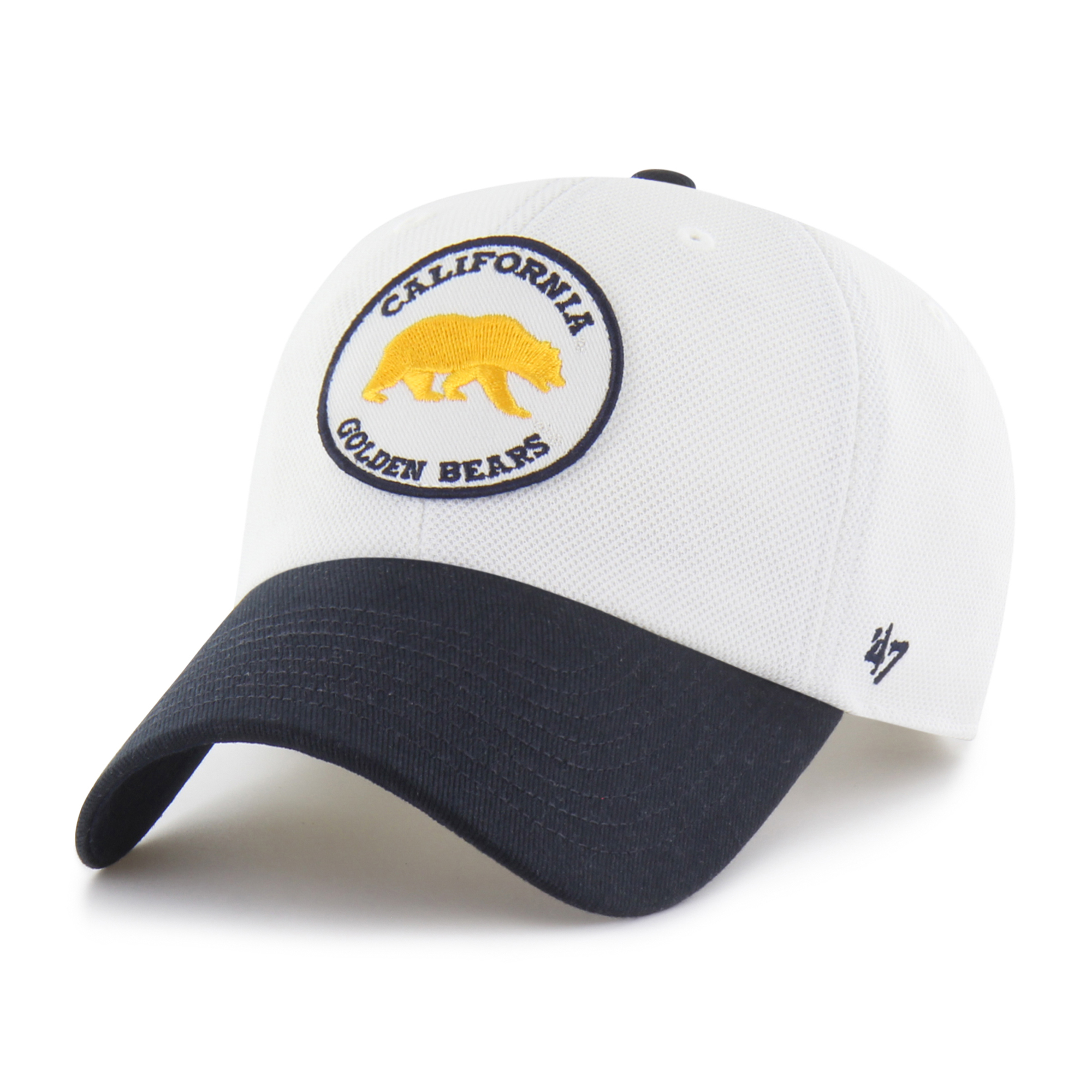 Unisex '47 White/Navy Cal Bears Pique Patch Clean Up Adjustable Hat