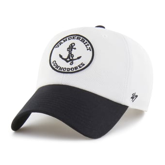Unisex '47 White/Black Vanderbilt Commodores Pique Patch Clean Up Adjustable Hat