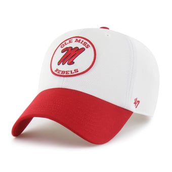 Unisex '47 White/Red Ole Miss Rebels Pique Patch Clean Up Adjustable Hat