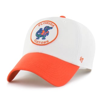 Unisex '47 White/Orange Florida Gators Pique Patch Clean Up Adjustable Hat