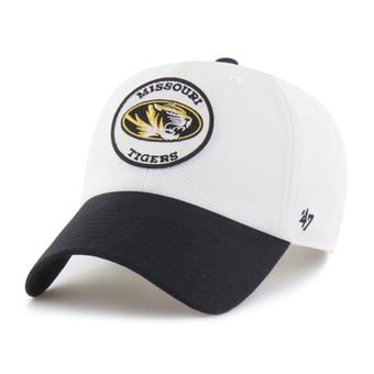 Unisex '47 White/Black Missouri Tigers Pique Patch Clean Up Adjustable Hat
