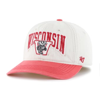 Unisex '47  Cream Wisconsin Badgers Well Worn Clean Up Stretch Fit Hat