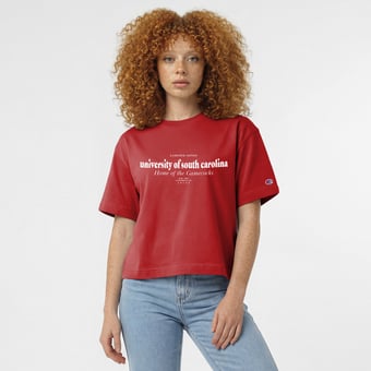 Women's Champion Garnet South Carolina Gamecocks Home Wordmark T-Shirt