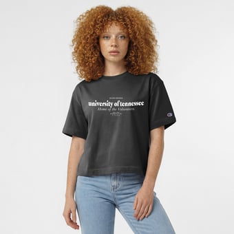 Women's Champion Black Tennessee Volunteers Home Wordmark T-Shirt