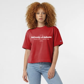 Women's Champion Crimson Alabama Crimson Tide Home Wordmark T-Shirt