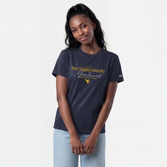Women's Champion  Navy West Virginia Mountaineers Lifestyle T-Shirt