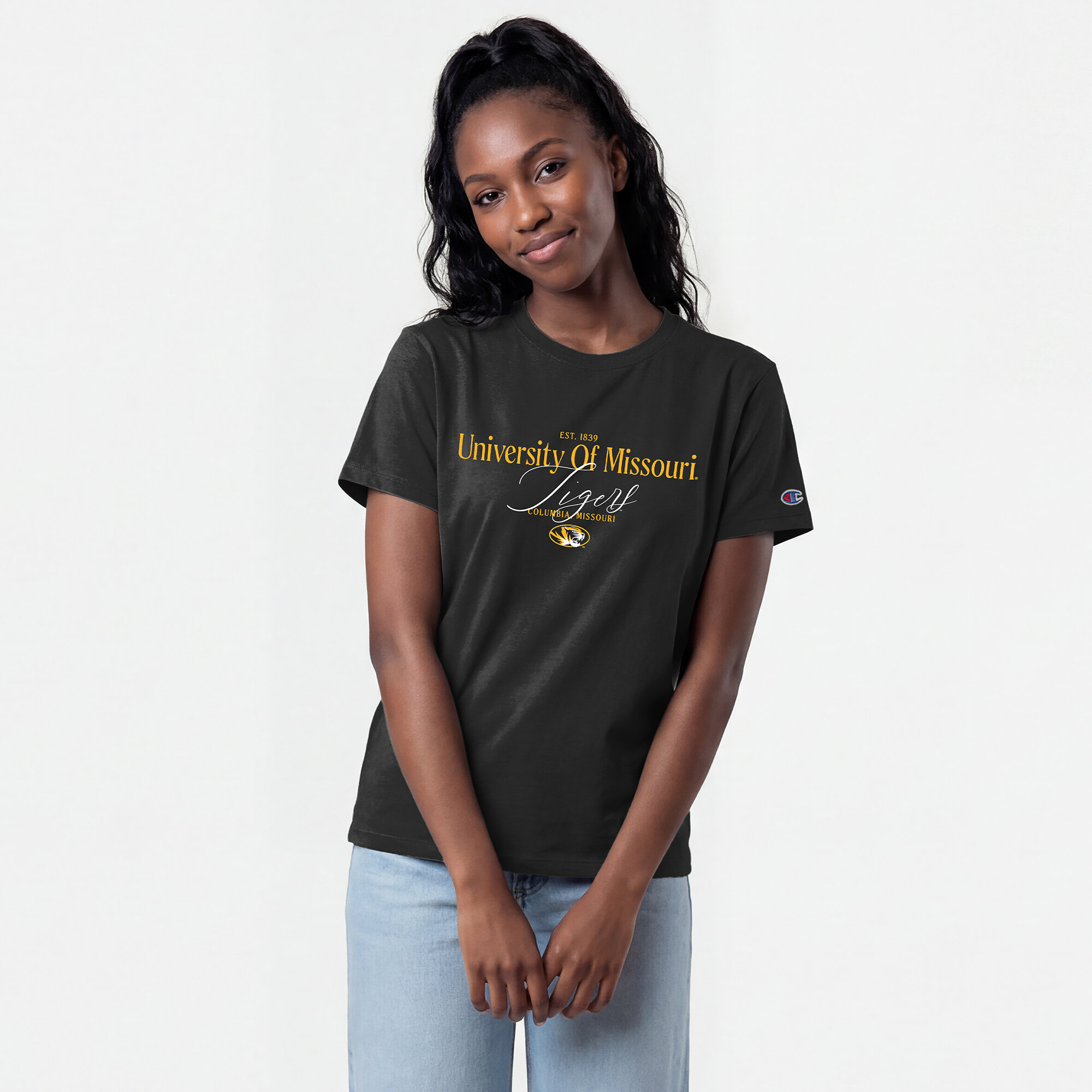 Women's Champion  Black Missouri Tigers Lifestyle T-Shirt
