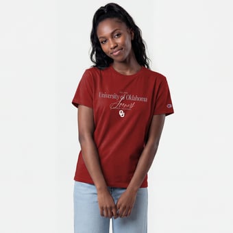 Women's Champion  Crimson Oklahoma Sooners Lifestyle T-Shirt