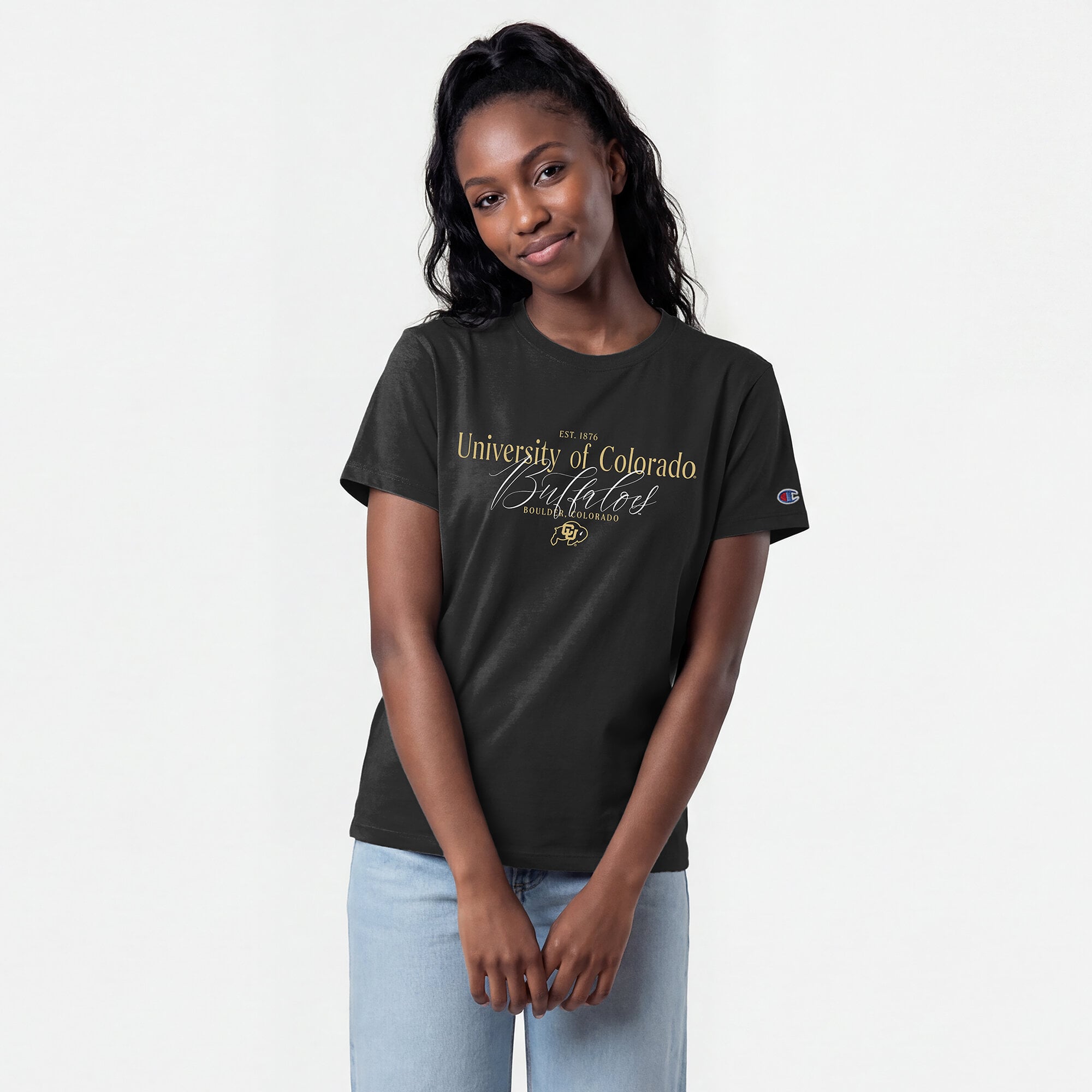 Women's Champion  Black Colorado Buffaloes Lifestyle T-Shirt