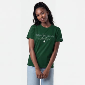 Women's Champion  Green Michigan State Spartans Lifestyle T-Shirt