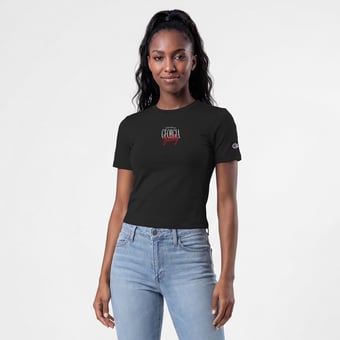 Women's Champion  Black Georgia Bulldogs Athletic Soft-Touch Fitted T-Shirt