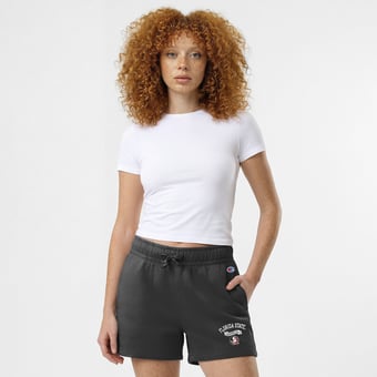 Women's Champion  Black Florida State Seminoles Powerblend Elastic Waist Shorts