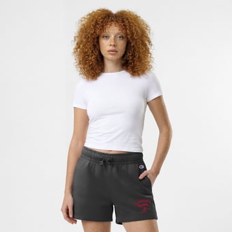 Women's Champion  Black Alabama Crimson Tide Powerblend Elastic Waist Shorts