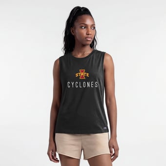 Women's Champion Black Iowa State Cyclones Lifestyle Tank Top