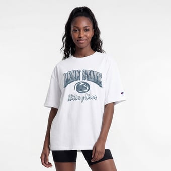 Women's Champion  White Penn State Nittany Lions Retro Oversized T-Shirt