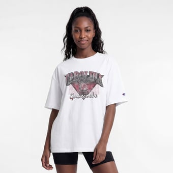 Women's Champion  White South Carolina Gamecocks Retro Oversized T-Shirt
