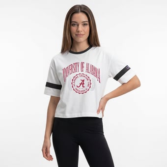 Women's Champion  White Alabama Crimson Tide Retro Oversized T-Shirt